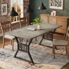 70.8 Inch Dining Table 4-6 Person, Kitchen Table with Heavy Duty Metal Legs, Farmhouse Dining Room Table for Kitchen, Living Room - 3 of 4