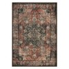 Boho oriental medallion print rug – ultra-thin, washable, vintage. Non-slip, non-shedding, for living rooms, bedrooms, dining rooms. - 2 of 4
