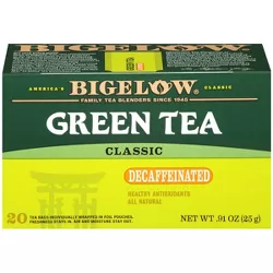 Bigelow Classic Green Tea Bags Decaffeinated  - 20ct