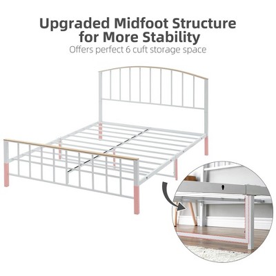 Full /Queen Size Bed Frame with 4 Storage Drawers