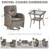 Gymojoy Outdoor Patio Wicker Swivel Chair Glider Chair Table with Removable Cushions - 2 of 4