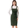 INSPIRE CHIC Women's Classic Button Decor Slim Fit Sleeveless Tie Waist Pinafore Overall Dress - 2 of 4