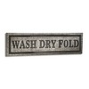 HomeRoots 10" X 36" Gray Wash Dry Fold Metal Wall Decor - 4 of 4