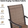 Patio Dining Chairs Set of 4, Swivel Outdoor Patio Chair with Paded Textilene Fabric, All Weather Outdoor Seats Ergonomic Comfort, Balcony, and Garden - 2 of 4