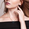 EVERLY JEWELRY | Yellow Plated Sterling Silver 3/4ct TGW Composite Blue Turquoise Heart Necklace, 18 inc + 2 inc - 4 of 4