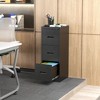 ORRD 3-Drawer Metal Vertical File Cabinet with Lock & Card Slot - Fits A4/Legal/Letter, Narrow Design, Black - 2 of 4