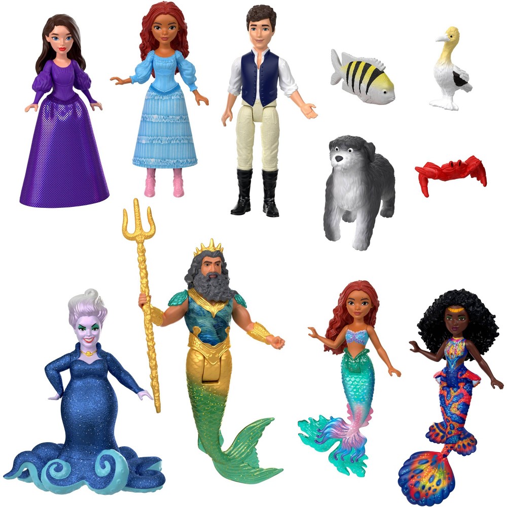 Disney The Little Mermaid Land & Sea Ariel Ultimate Story Set with 7 Small Dolls and 4 Figures