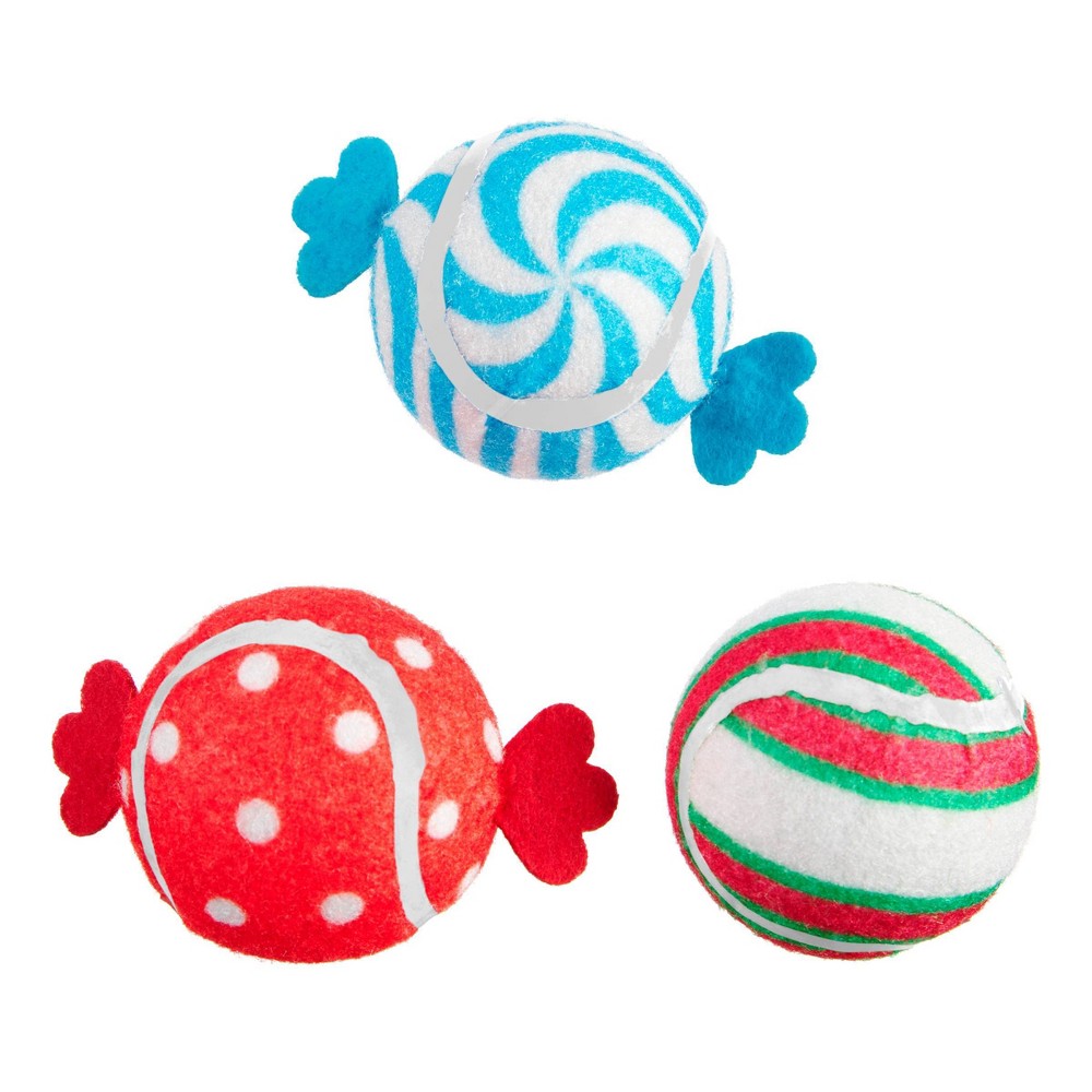 BARK Balls of Howly Dog Toy - Green/White/Red