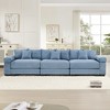 Aukfa Oversized 130" Modular Corduroy Sofa Set - Reversible Sectional Couch with Ottoman, Fabric Upholstery for Living Room - 2 of 4