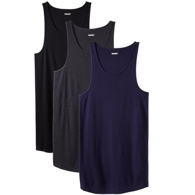 KingSize Men's Big & Tall 3-Pack Ribbed Cotton Tank Undershirt