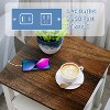 Vipbear Modren Nightstand 18 in End Table with Charging Station Rustic Wood Tall Bedside Table with 2 Drawers Storage Small Dresser Open Shelf - 2 of 4