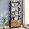 Tribesigns 70.8" 2 Drawers 5 Shelf Open Bookcase - image 2 of 4