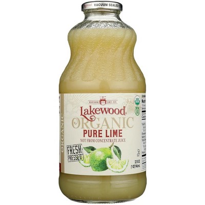 Lakewood Organic Pure Lime Juice - 6 pack, 32 fo