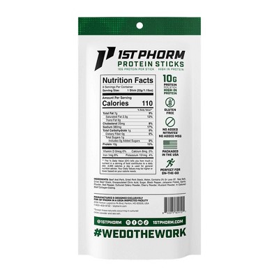 1st Phorm Jalapeno Heat Protein Meat Sticks - 9.2oz/8ct