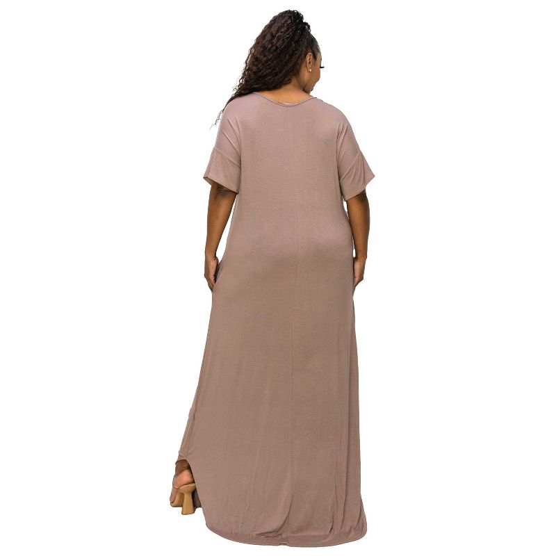 L I V D Women's Short Sleeve Pocket Maxi Dress, 3 of 4