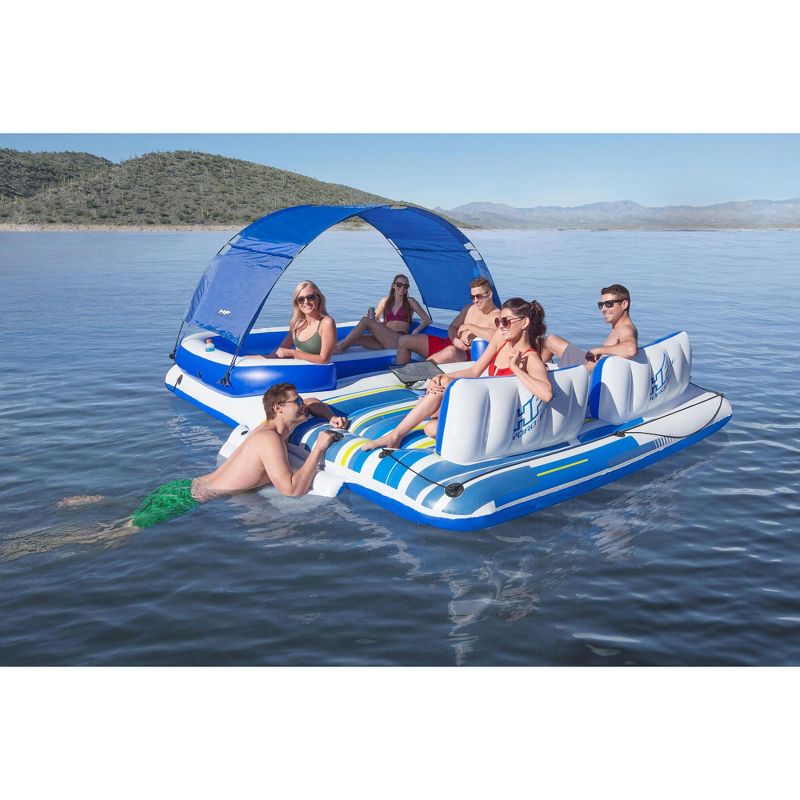 Bestway Hydro-Force Tropical Breeze 6 Person Inflatable Party Island Water Float, 3 of 7