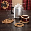 Cumberland Stenciled Moose Jute Coaster Set of 6 - 4 of 4