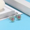 Heart Shape Stud Earrings for Women Red Green Cz Ginger Lyne Collection - 2 of 4