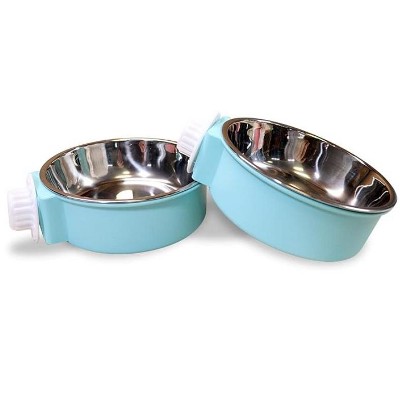 Mirapet's Dog Water Bowl & Cat Food Bowl Set of 2 -Cat Water Bowl Made for The Perfect Feeding Experience - No-Spill Dog Bowl for Crate (Large, Green)