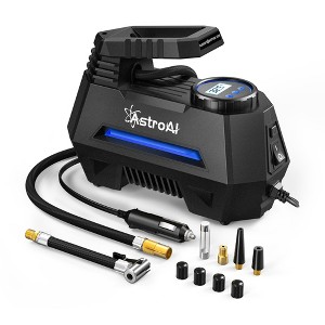 AstroAI Tire Inflator Portable Air Compressor Air Pump 12V DC Digital Pressure Gauge for Car, Bicycle, Balloons - 1 of 4