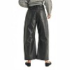 Women's Vegan Leather Barrel Pants - MIOU MUSE - 3 of 4