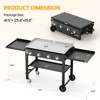 SKONYON 4-Burner Gas Grill 60000 BTU Propane Griddle with Side Board - 4 of 4