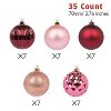 Every Day is Christmas 35ct 2.76"/70mm Shatterproof Round Christmas Tree Ornament Set, Merry Christmas Balls Ornaments with Hooks - 3 of 4