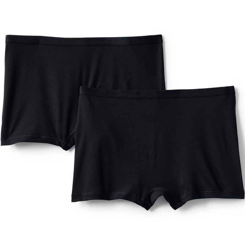 Lands' End Women's Comfort Knit Mid Rise Kidshort Underwear - 2 Pack, 3 of 6