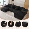 GustoWave 137" Cloud Sectional Couch, Modular Modern U-Shaped Sofa with Chaise Lounge, Corduroy Fabric, Convertible Sleeper Sofa - 3 of 4