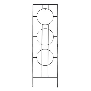 79.75" Tall Iron Modern Samara Decorative Garden Trellis Black Powder Coat Finish - Achla Designs - 1 of 4