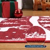 Christmas Washable Rug for Home Decor,Indoor Non Slip Carpet,Soft Low Pile Rugs with Xmas Tree Reindeer Snowflake for Entryway,Living Room,Bedroom - 3 of 4