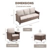 Buenhomino Outdoor Patio Furniture Set-5 Pieces All-Weather Wicker Outdoor Furniture with High Back Outdoor Swivel Glider Rocker Chairs - 3 of 4
