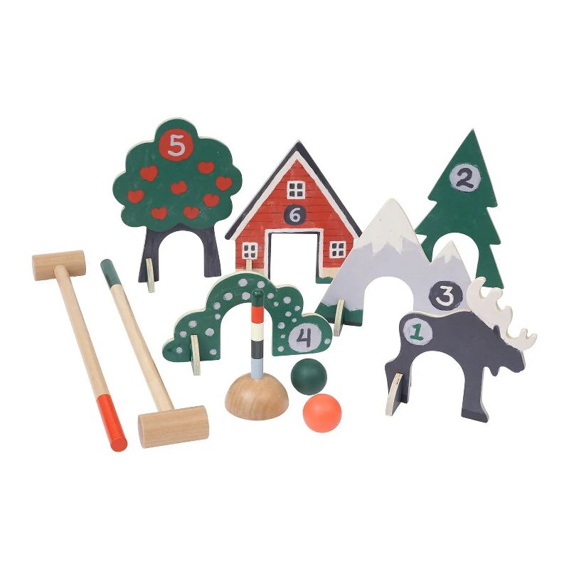 Manhattan Toy Through The Woods Two-Player 11-Piece Croquet Set for Kids with Travel Storage Bag, 4 of 8
