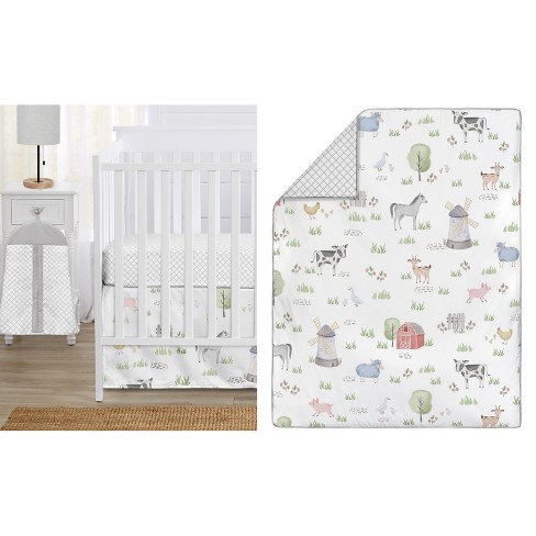 Sweet Jojo Designs Boy Or Girl Gender Neutral Unisex Baby Crib Bedding Set Farm Animals 4pc Target