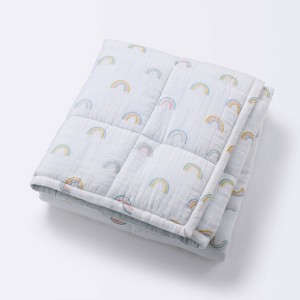 Muslin Quilt Baby and Toddler Blanket - Rainbow - Cloud Island™ - 1 of 4