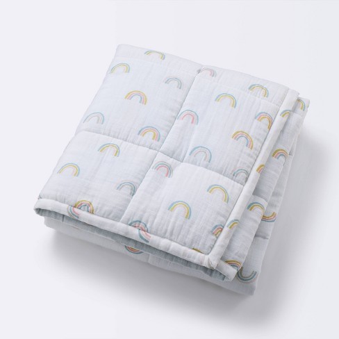 Muslin Quilt Baby and Toddler Blanket Rainbow Cloud Island