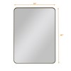 Black Rectangular Bathroom Mirror, Vanity Mirror Dressing Mirror, for Bathroom, Living Room, Bedroom Wall Decor - 3 of 4