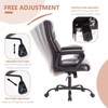 CAVINAS PU Leather Adjustable Office Chair,Ergonomic Office Chair with High Back and Flip-up Armrests for Work Study - 4 of 4