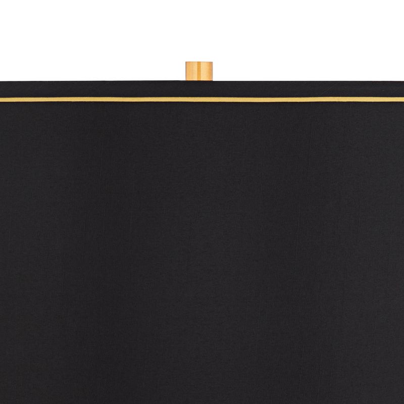 Possini Euro Design Lyrical Modern Table Lamp 32 1/4" Tall Sculptural Gold Ribbon Twist Black Fabric Drum Shade Bedroom Living Room Bedside Nightstand, 3 of 10