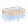 Unique Bargains Fabric Collapsible Storage Organizer Basket with Handles - 4 of 4