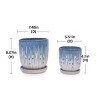 Set of 2 Round Ceramic Planter Pots with Drainage Hole, Indoor and Outdoor Flower Pots for Home, Patio, Balcony or Garden – The Pop Home - 4 of 4