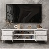 Famapy Media Console with Glass Doors Drawer Storage for Living Room TV Stand - 4 of 4