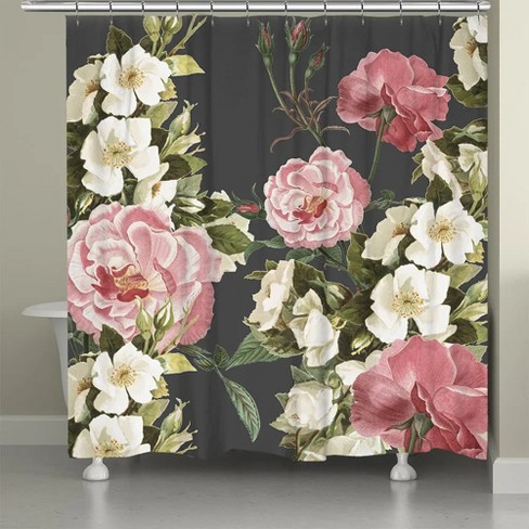 Laural Home Morning Glory Shower Curtain mia Floral Shower Curtain : Target