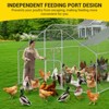Chicken Cage, Metal Galvanized Pipe, Double Door + Pointed Roof + Polyester Rain Cover, Chicken Cages For Outside, Suitable for Farm Yard, Outdoor - 4 of 4