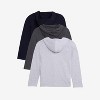 X RAY 3 Pack Kids And Boys 100% Cotton Long Sleeve Hoodie T-Shirts - 2 of 4