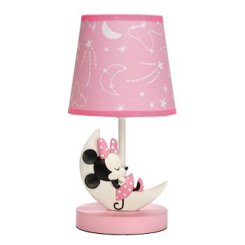 Lambs & Ivy Minnie Mouse Lamp with Shade (Includes CFL Light Bulb)
