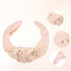 Unique Bargains Women's Floral-Pattern Knotted Headband Pink 1 Pc - 4 of 4