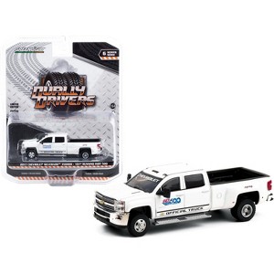 2017 Chevrolet Silverado 3500HD Dually Pickup White "101st Running Indy 500" Official Truck 1/64 Diecast Model by Greenlight - 1 of 3