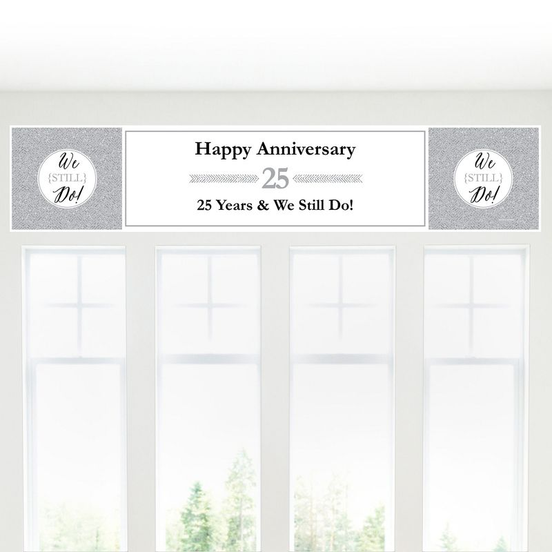 Big Dot of Happiness We Still Do - 25th Wedding Anniversary Party Decorations Party Banner, 4 of 7