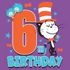Girl's Dr. Seuss Cat in the Hat and Friends Birthday  T-Shirt - 6th Birthday Girl - Small - 2 of 4